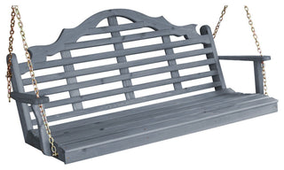 Pine Marlboro Porch Swing, Gray Stain, 5 Foot