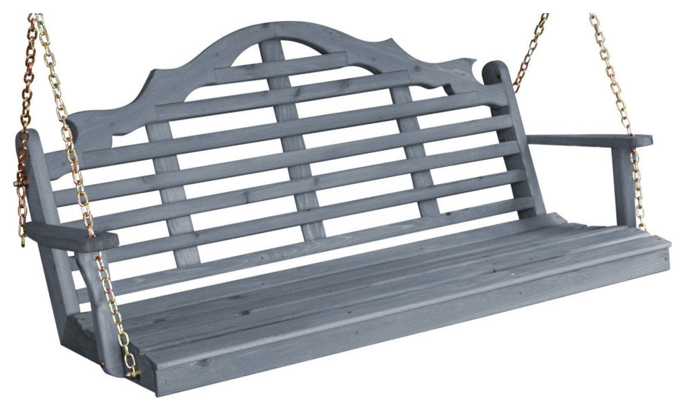 Pine Marlboro Porch Swing, Gray Stain, 5 Foot