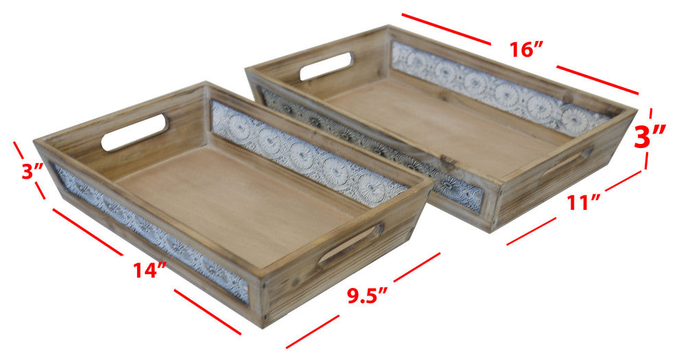 Decorative Nesting Lace, 2-Piece Set