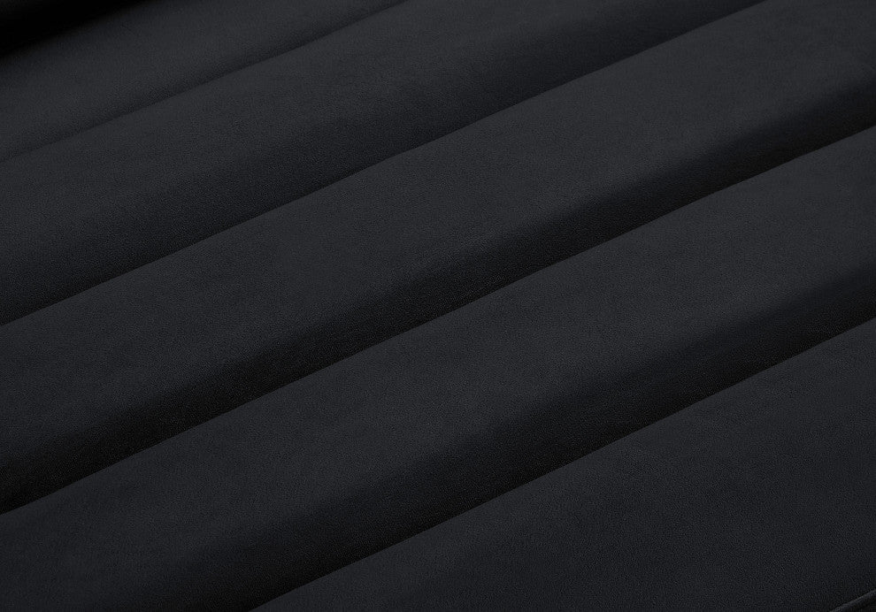 Cascade Upholstered Set, Black, Velvet, Sofa