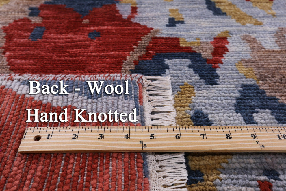 10' 0" X 14' 0" Abstract Hand Knotted Wool Rug Q8985