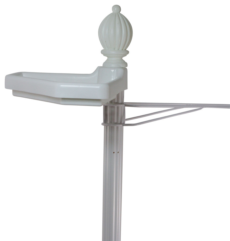 57" White Summer Pool Toys and Accessories Outdoor Storage Holder with Tray