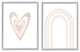 Kid's Heart Rainbow Stripped Patterns Soft Neutral Pink,24 x 30