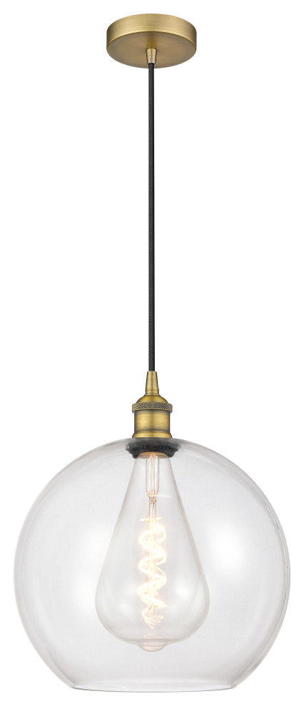 Innovations 616-1P-BB-G122-12 1-Light Mini Pendant, Brushed Brass