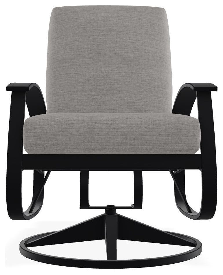 Belle Isle Cushion Outdoor Swivel Rocker, Graystone/Black