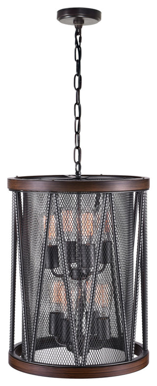 Parsh 8 Light Drum Shade Chandelier With Pewter Finish