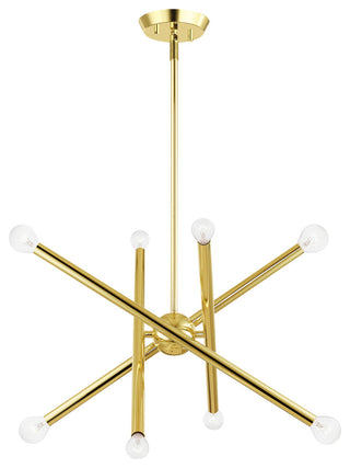 Livex Lighting Soho 8 Light Polished Brass Chandelier