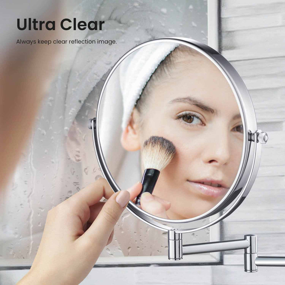 Circular Magnifying Makeup/shaving Mirror, Chrome