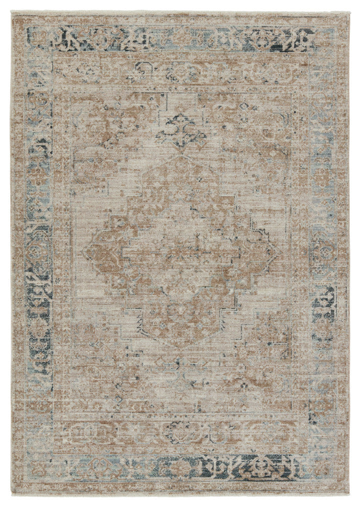 Vibe by Jaipur Living Emory Medallion Beige/ Light Blue Area Rug 4'X5'2"