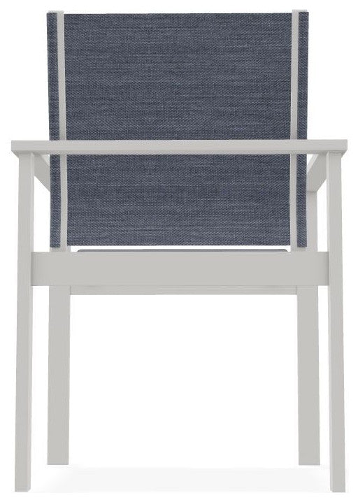 Tribeca Sling Outdoor Stackable Armchair, Augustine Denim/Snow