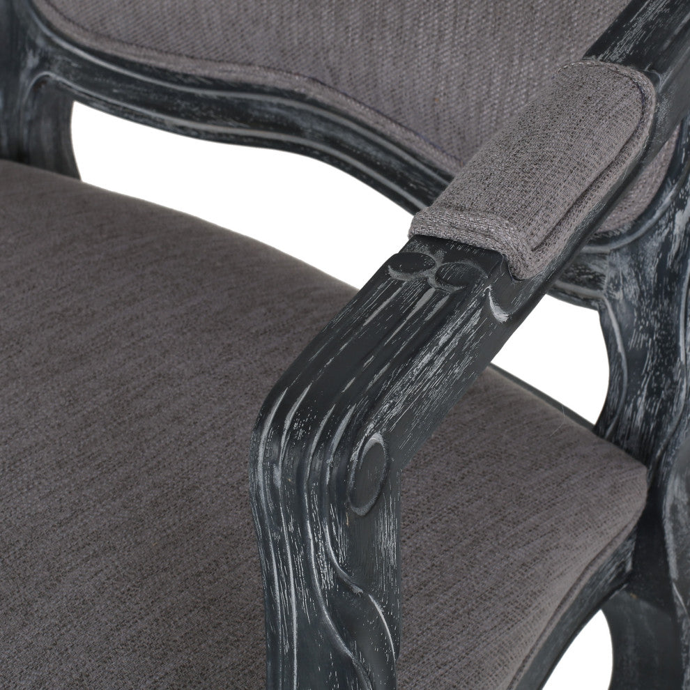 Bonview Fabric Upholstered Wood Expandable 7-Piece Dining Set, Gray