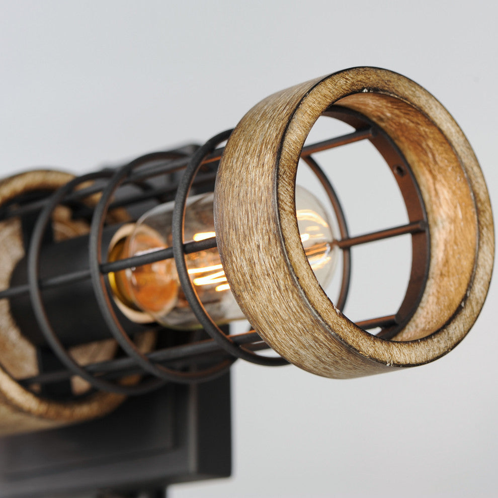 Maxim 12512 Homestead 2 Light 5" Tall Wall Sconce - Driftwood / Black