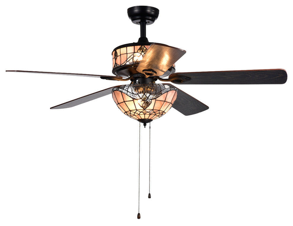 WAREHOUSE OF TIFFANY'S CFL-8285BL Orla 15 in. 4-Light Indoor Black Finish