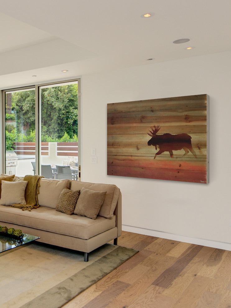 "Moosehead" Wall Art on Wood, 60"x40"