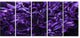 Purple Crystal Texture Design, Abstract Canvas Art Print, 60"x28", 5 Panels