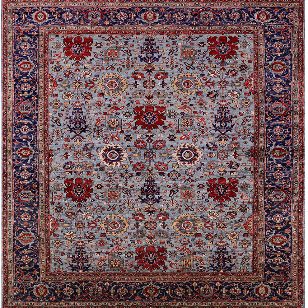 Ahgly Company Indoor Square Mid-Century Modern Area Rugs, 6' Square