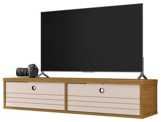 Liberty 42.28 Floating Entertainment Center in Cinnamon and Off White