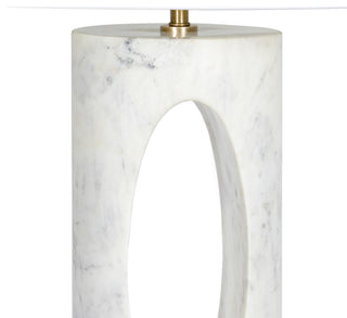 Portia Marble Table Lamp, Green, White