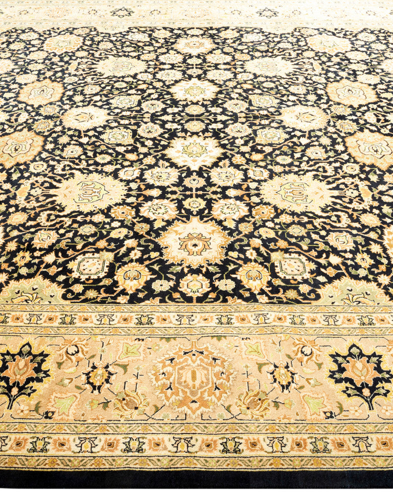 Mogul, One-of-a-Kind Hand-Knotted Area Rug Black, 8' 2" x 10' 6"