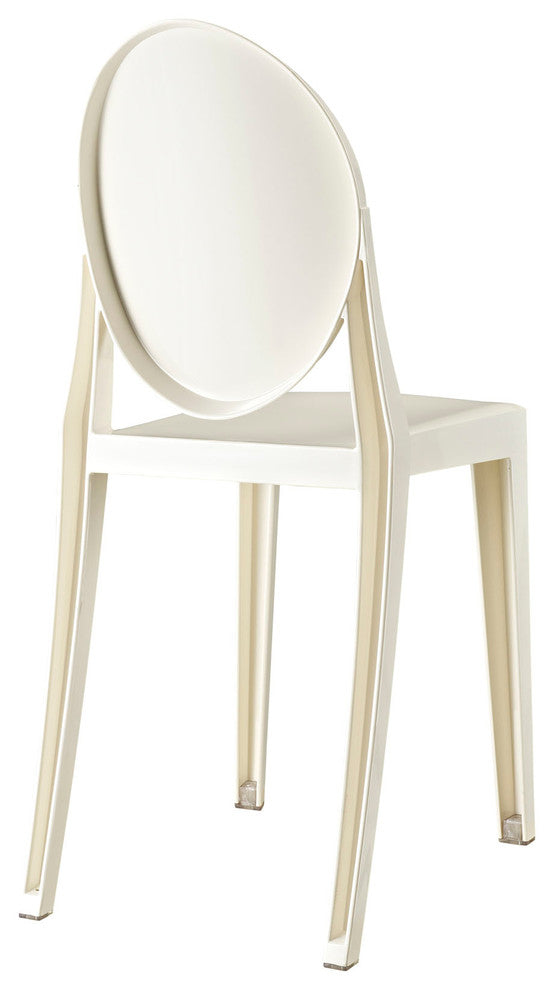 Modern Contemporary Kitchen Dining Side Chair White, Outdoor or Indoor