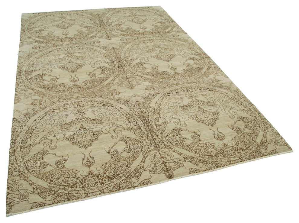 Rug N Carpet - Hand-Knotted Oriental 6' x 8' 11" Pastel Oushak Area Rug
