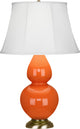 Robert Abbey RA-1665 1-Light Table Lamp, Double Gourd