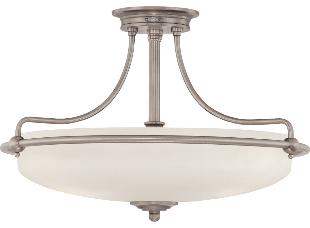 Griffin 4-Light Semi-Flush Mount, Antique Nickel