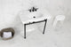 Fauceture VPB28140W80 36" Ceramic Console Sink, Legs