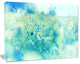 Light Blue Mountain Plain Flowers, Floral Canvas Art Print, 60"x28"