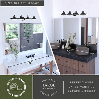 Akron 4-Light Vanity Oil Rubbed Bronze and Matte White