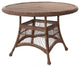 Jeco Wicker 44" Round Dining Table in Honey