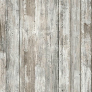 Brown & Gray Weathered Planks Peel & Stick Wallpaper