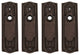 Door Back Plate Antique Brass Beaded Without Keyhole 7 1/4" H Pack of 4