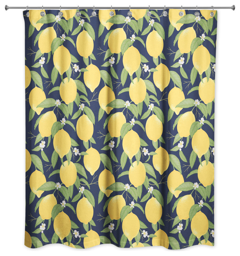 Lemon Pattern 4 71x74 Shower Curtain
