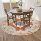 Indoor/Outdoor Marbella MB1 Spice Machine Washable 6' x 6' Round Rug