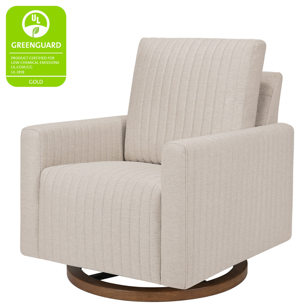 Poe Channeled Swivel Glider, Water Repellent and Stain Resistant, Performance Beach Eco-Weave