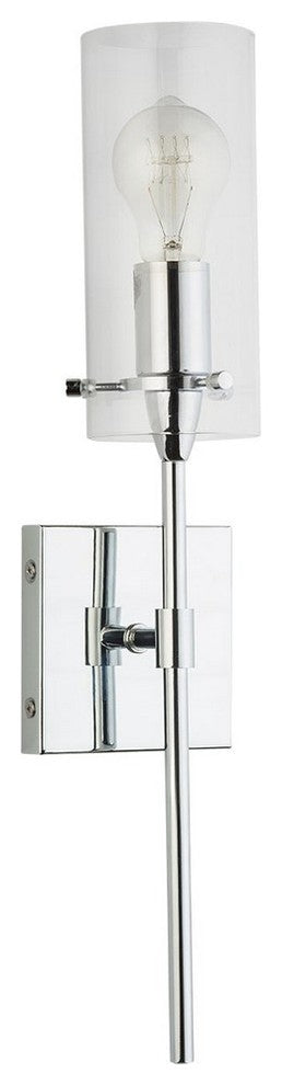 Effimero 1-Light Wall Vanity Corridor Sconce, Polished Chrome