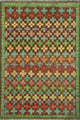 Balochi Brett Burgundy/Light Blue Rug, 3'3x4'10