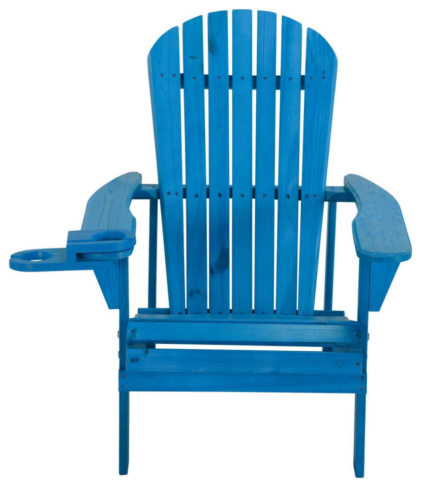 Earth Collection Adirondack Chair With phone and cup holder, Sky Blue, Two Chair