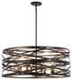 Minka Lavery Vortic Flow 8 Light Pendant, Dark Bronze / Mosaic Gold