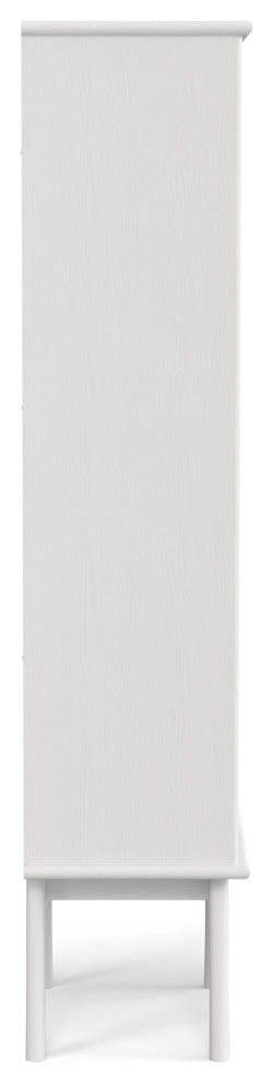 Draper SOLID HARDWOOD Mid Century Bookcase and Storage Unit, White