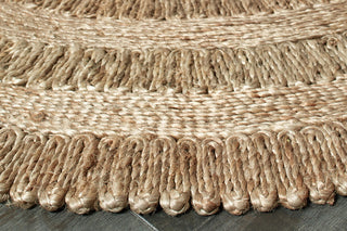 Gray Toned Braided Organic Jute Area Rug, 8' Round