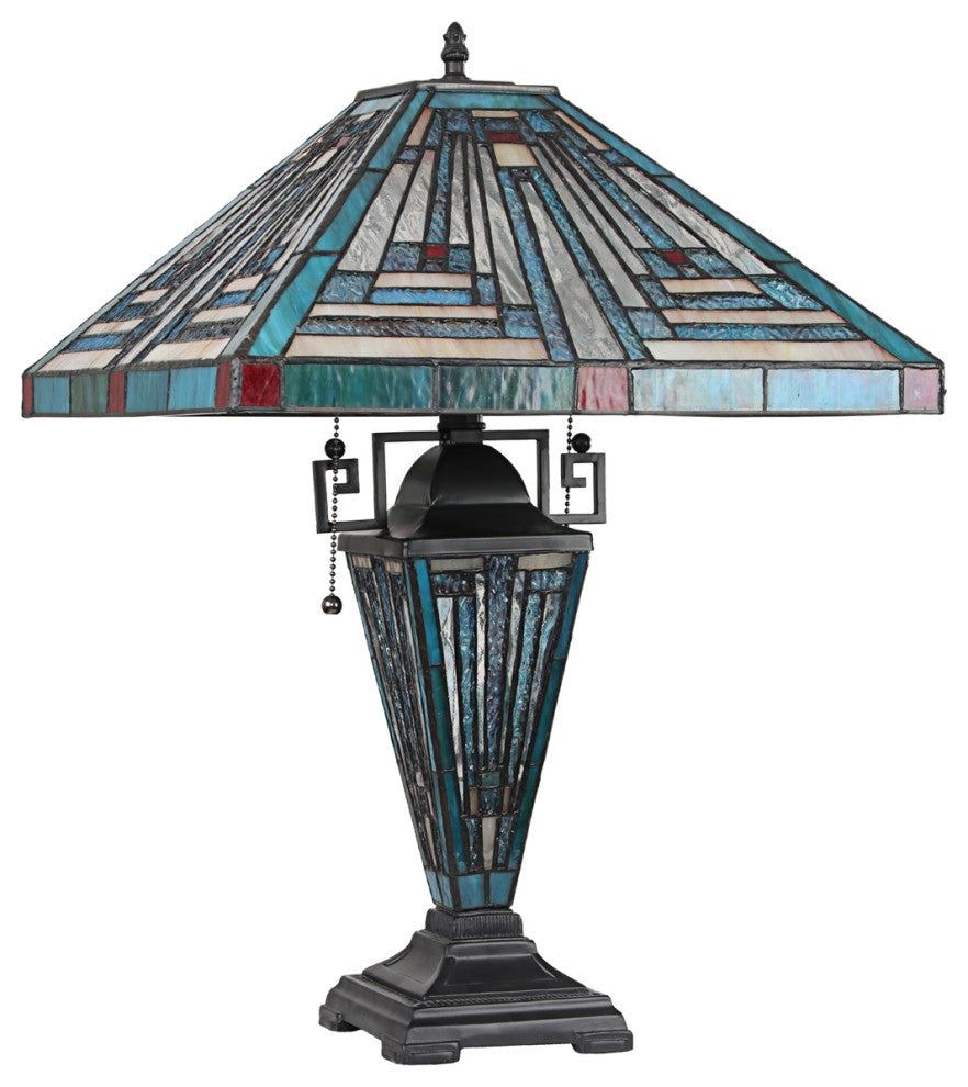 CHLOE Lighting CH3T359BM16-DT3 INNES Bronze 3 Light Double Lit Table Lamp