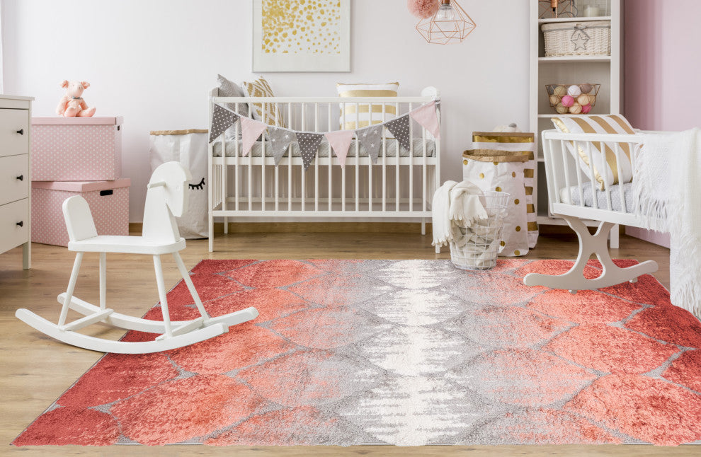Noori Rug High-low Theron Grey/Terracotta Rug