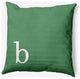 18" x 18" Modern Monogram Indoor/Outdoor Polyester Throw Pillow, Sage