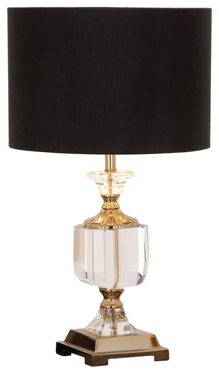 Urban Designs Euro Crystal and Brass Table Lamp