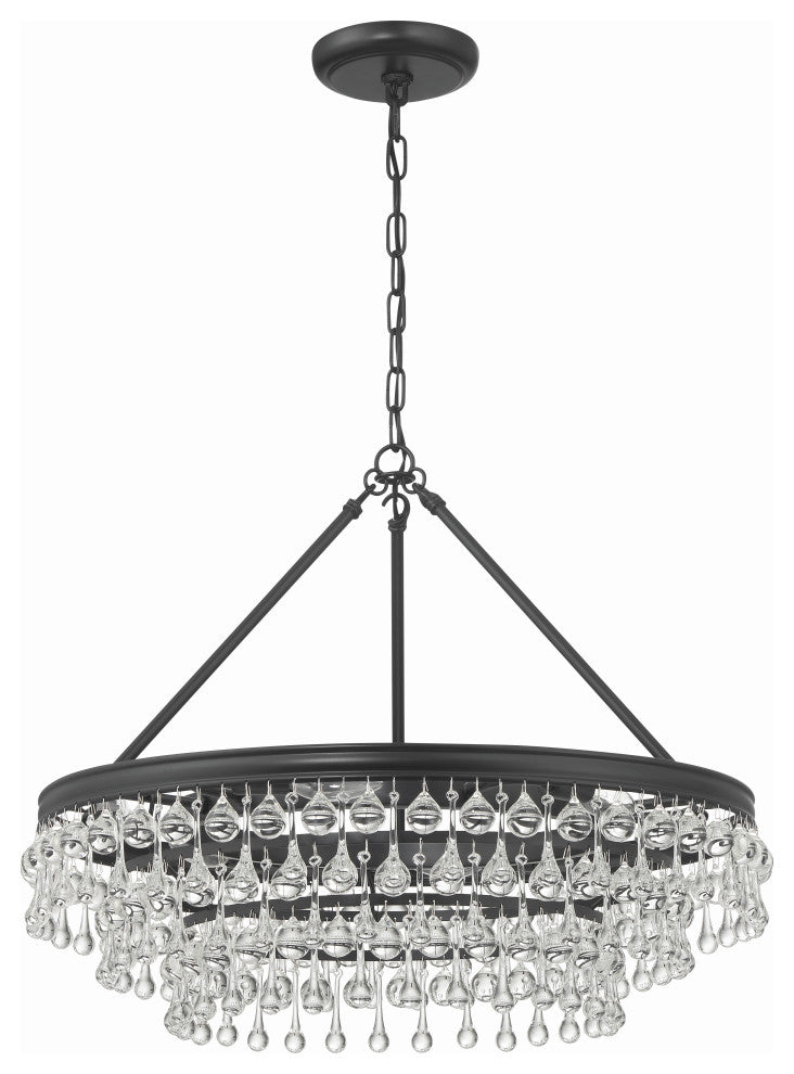CRYSTORAMA Calypso 6 Light Matte Black Chandelier