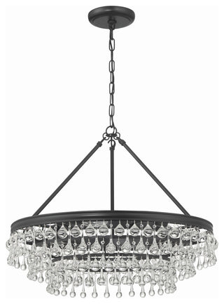 CRYSTORAMA Calypso 6 Light Matte Black Chandelier