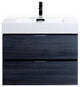 Bliss 30" High Gloss Gray Oak Wall Mount Modern Bathroom Vanity