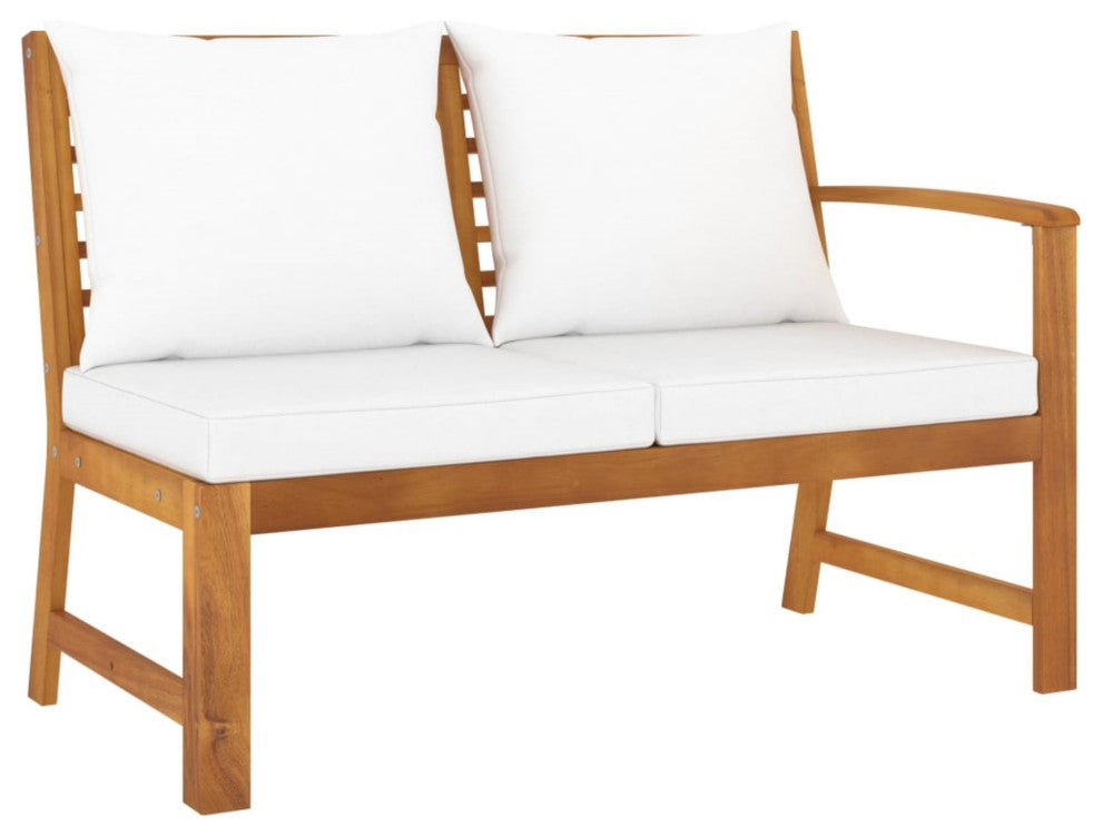 Vidaxl 9 Piece Garden Lounge Set With Cushion Cream Solid Acacia Wood